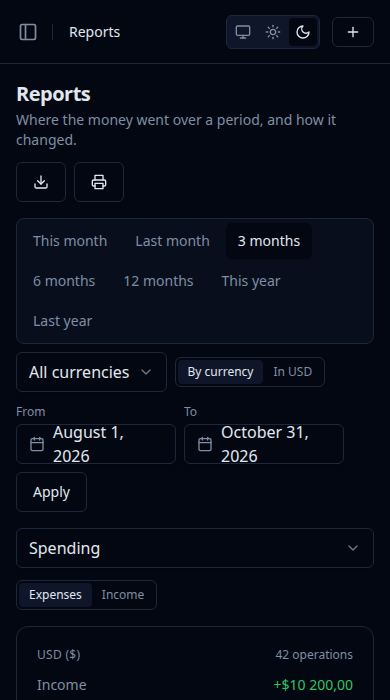 Screenshot: Reports