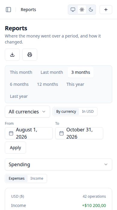 Screenshot: Reports