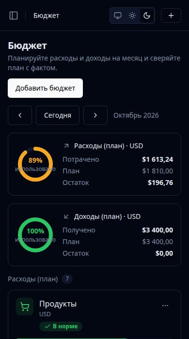 Скриншот: Бюджет