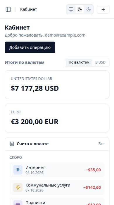 Скриншот: Кабинет